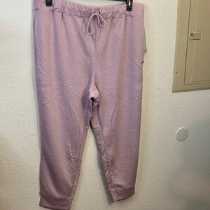 Nine West Lavender Textured Joggers